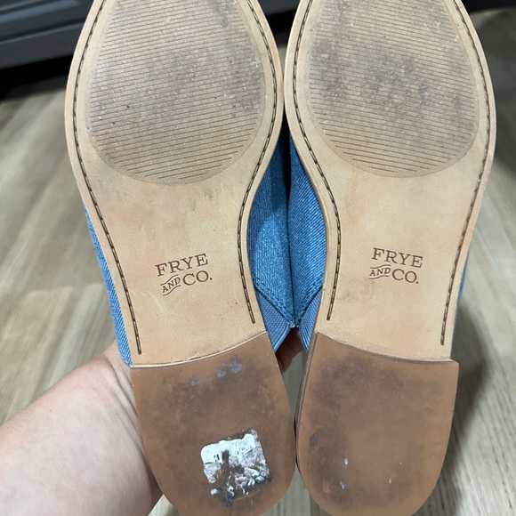 Frye  fenn washed denim Mules good condition sz 9..5 - Picture 7 of 9